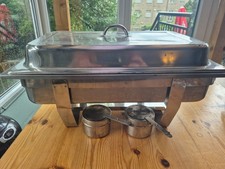 chafing dish with burners and tub of chafing gel
