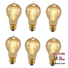Incandescent Light Bulbs 60 Watt, Warm Edison Light Bulbs, Dimmable A19