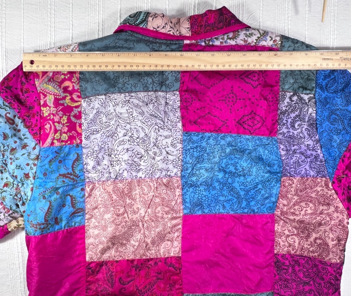 Tantrums Collection Patchwork Silk Jacket Boho Hi… - image 8