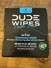 Extra-Large Flushable Wipes - 80 Count, Aloe  Vitamin E - On-The-Go Freshness