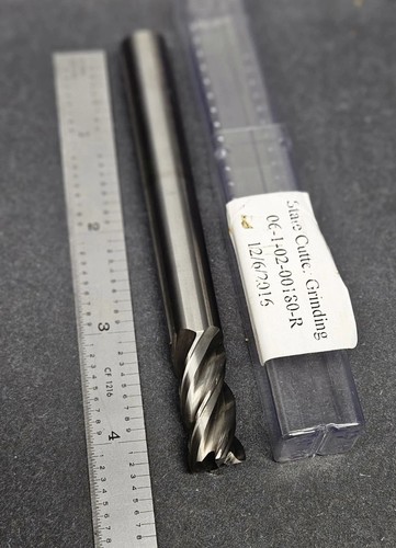 SGS 12mm Solid Carbide End Mill 4¼" OAL .03" Radius Reconditioned 4-Fl Machinist - Picture 1 of 5