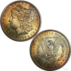 1896 Morgan Silver Dollar UNC BU Toning Rainbow Choice Bu