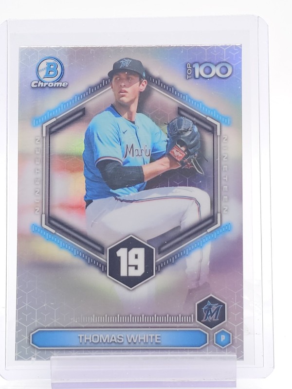 THOMAS WHITE 2026 BOWMAN CHROME TOP 100 #BTP-19 MARLINS Q7262
