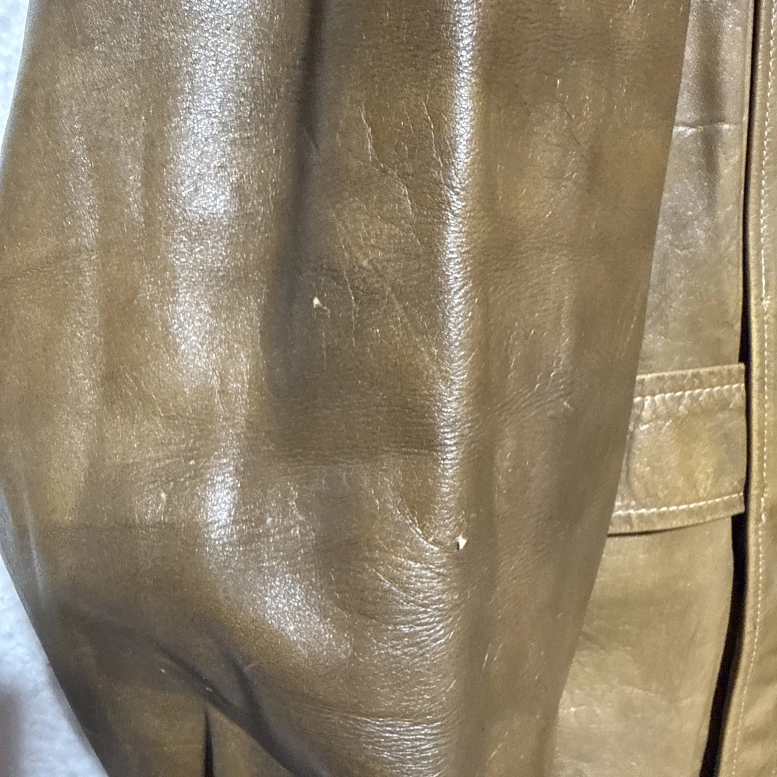 VTG 70s Leathers Ltd by Campus Brown Leather Barnstormer Jacket Belted Men’s L - product detail image 2