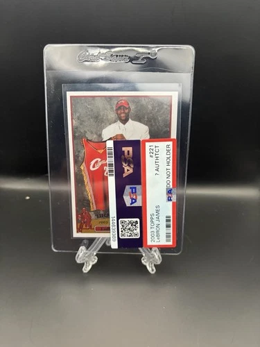 2003 topps lebron james 221 psa authentic altered