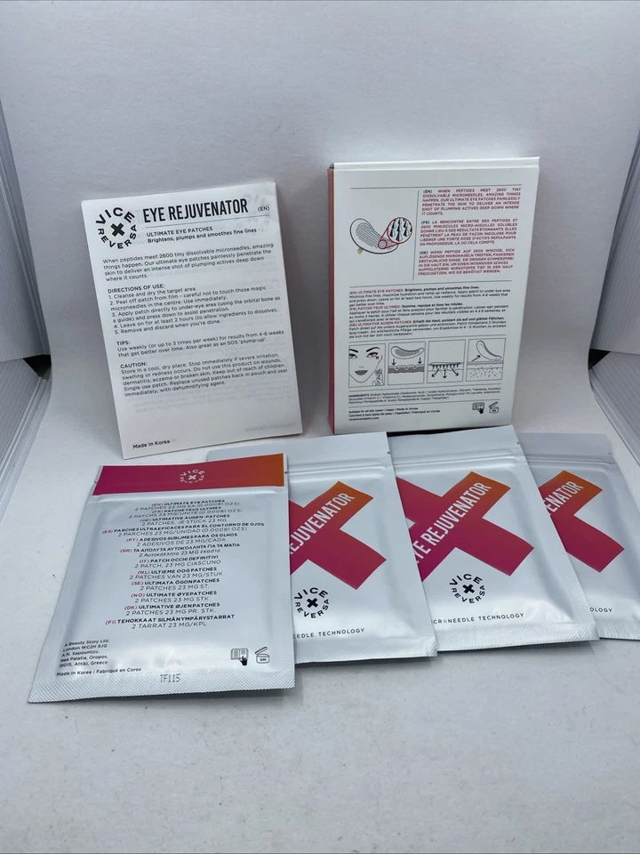 4 Pair 8 Patches Reversa Eye Rejuvenator Microneedle Technology - Image 4 of 4