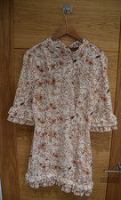 IN THE STYLE FLORAL 3/4 SLEEVE OPEN BACK EVENING DRESS SIZE 8 EU 36 R1