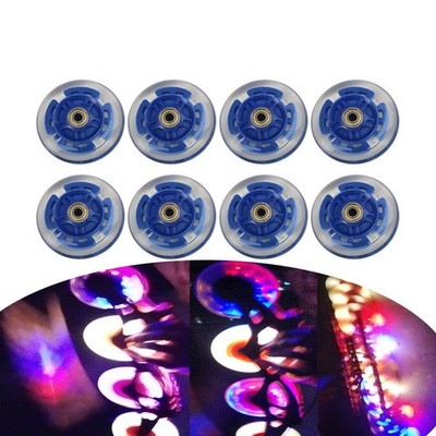 8 Stück Inline Skate Rollen Self Powered LED 82A PU 64 70 80mm für Roller