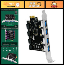 4-Port USB 3.0 PCIe Expansion Card, 5Gbps Speed, Self-Powered, Win 11/10/8/7/XP
