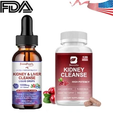 Kidney Cleanse & Detox Drops/ Capsules & Cranberry Extract & Dandelion