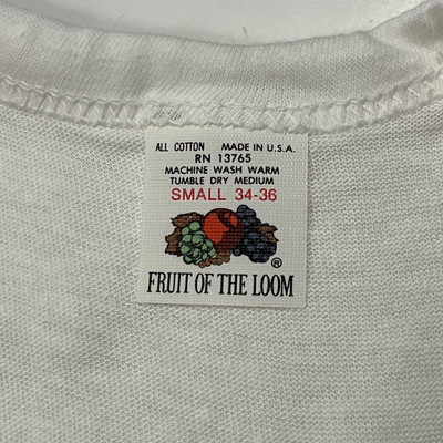 NOS Vtg 70s 80s FRUIT OF THE LOOM V Neck T-Shirt Single Stitch USA
