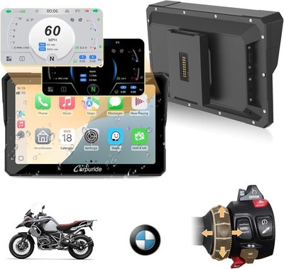7 Zoll CarPlay Motorrad Bildschirm Dual Bluetooth Intercom