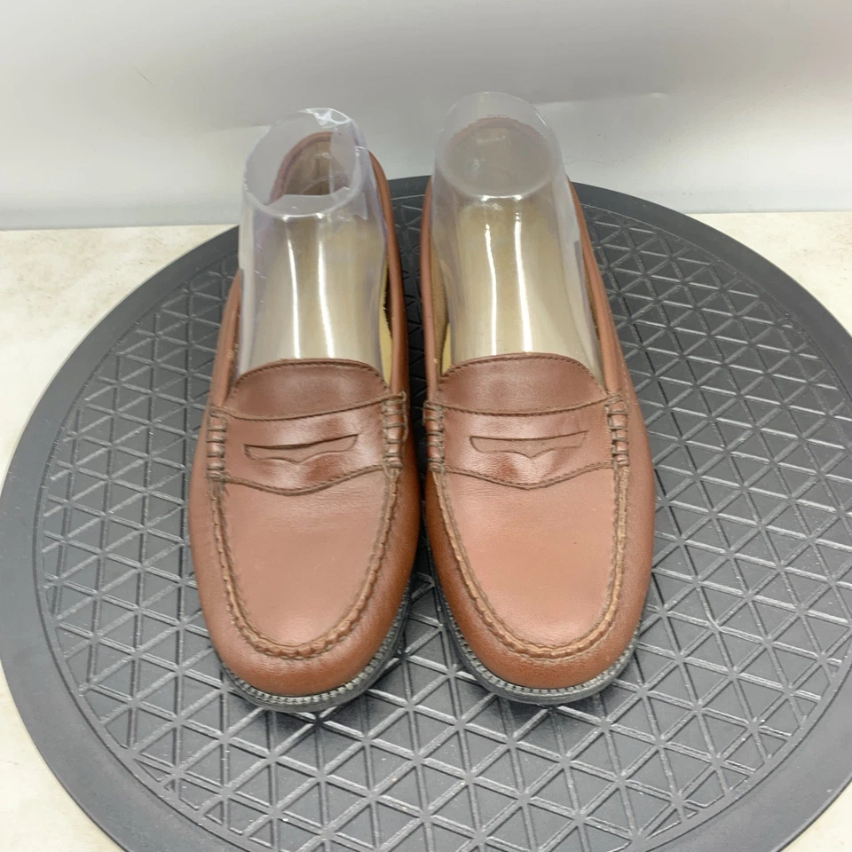 GH Bass Weejuns Mocasines Mujer Talla 8 AMPLIOS Zapatos Cuero Marrón Sin Cordones Centavo Foto 4 de 4