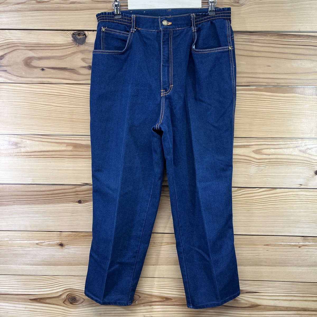Vtg Gitano Jeans 32 Indigo Blue Elastic Waist Cotton Blend Vtg Gitano Jeans 32 Indigo Blue Elastic Waist Cotton Blend