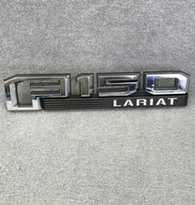 Fender Side Raised Badge for F150 Lariat Emblem Nameplate Chrome Black  Set
