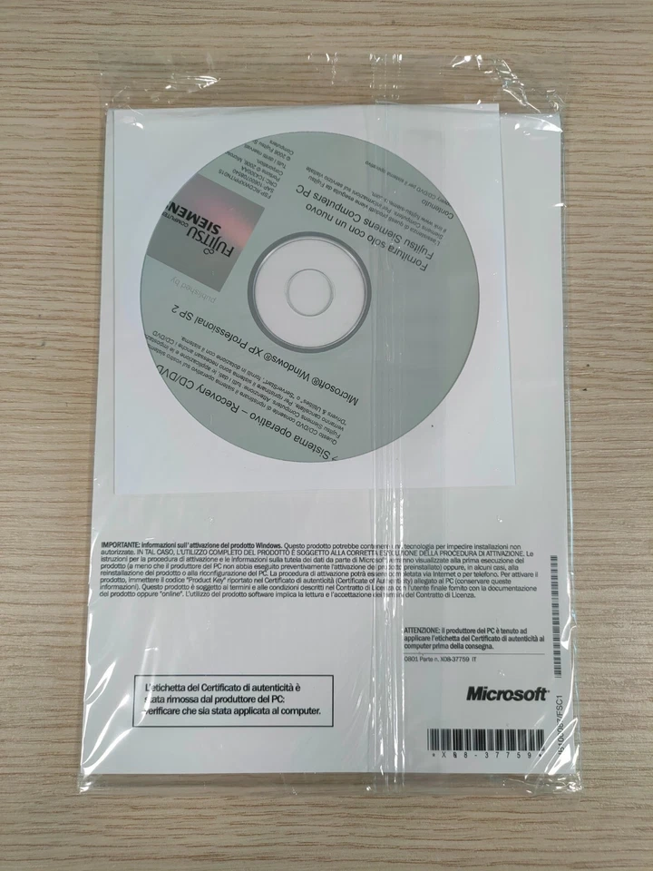 Windows XP Professional SP2 Recovery CD - Sigillato - NO PRODUCT KEY - Immagine 2 di 2