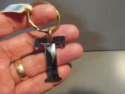 Unique Collectible Key Chain 1.75''in Solid Brass  Gold Tone T