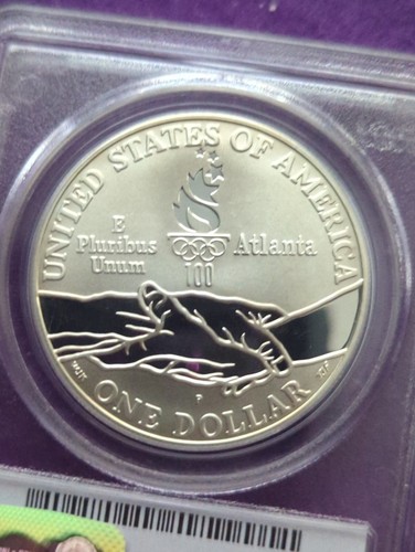 1995 P PCGS PR 69 DCAM Cycling 1 Dollar Commemorative Coin $1 - Picture 4 of 9