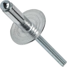 Large Flange Pop Rivets 1/8" x 1/4" Aluminum Body Steel Mandrel (4-4) Qty 500