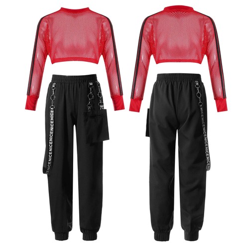 Girls Sweatshirt Running Sports Tracksuit Sweatpants Workout Outfits Jogging - Picture 26 of 53