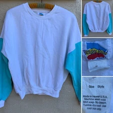 Vintage Paradise Found Hawaii Sweatshirt Made In USA Color Block