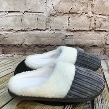 NY Threads Women's Gray Lounge Soft Coral Fleece Lined Slippers Size Small US 5