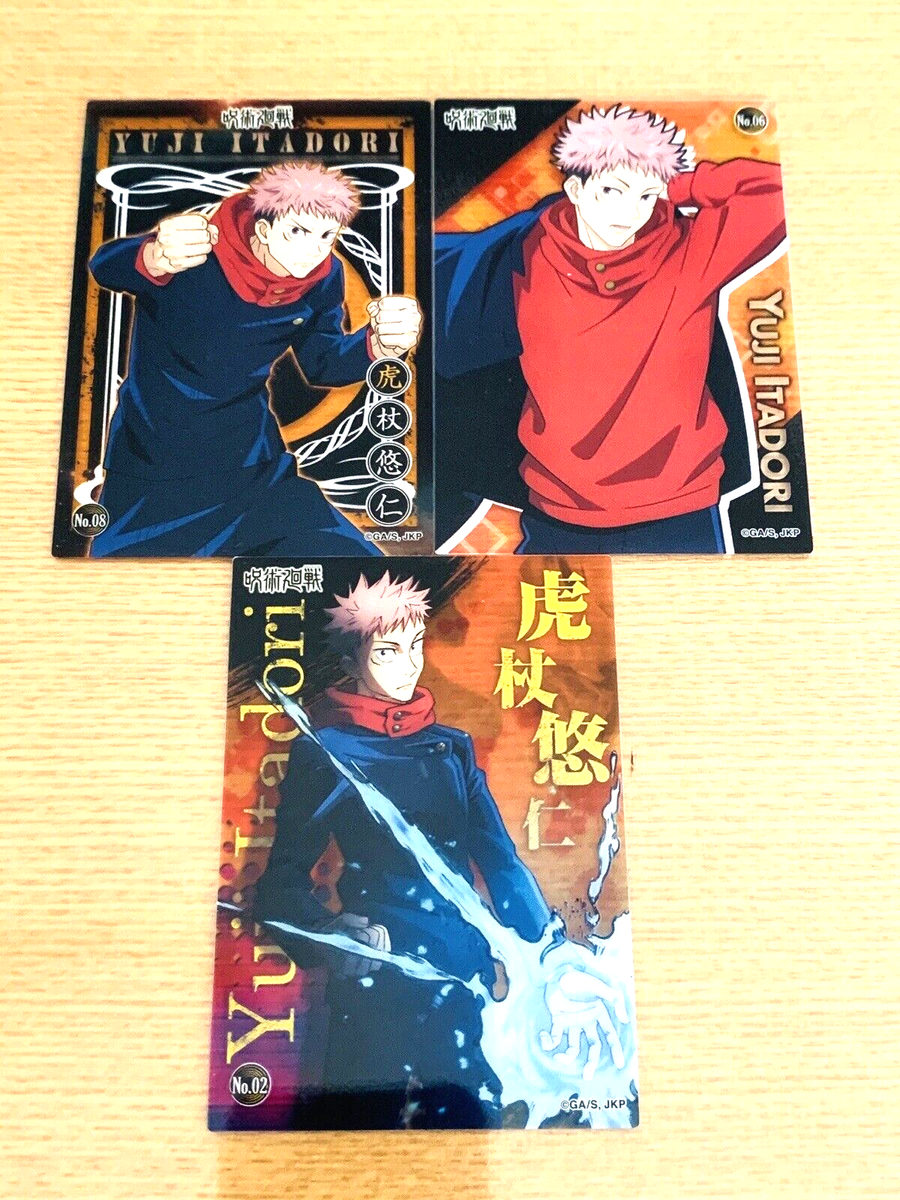 Jujutsu Kaisen Clear Card Yuji Itadori 3 Sheets BANDAI From Japan