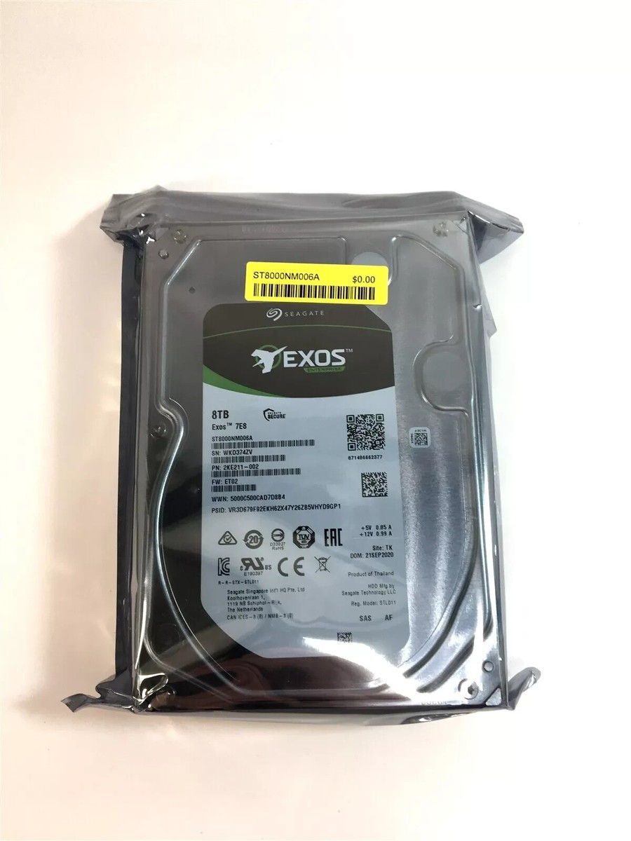 New Seagate EXOS Enterprise 8TB 7200RPM 12Gb/s 3.5
