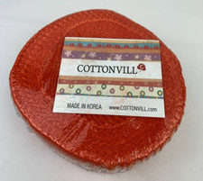 COTTONVILL 20 Count 16-Orangeade Cotton Solid Quilting Fabric 2.5  Strip