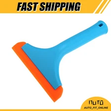 Single Window Mirror Car Windshield Squeegee Silicone Blue Universal