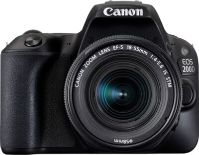 Canon EOS 200D schwarz + 18-55mm IS STM Grade ''gut'' gebraucht