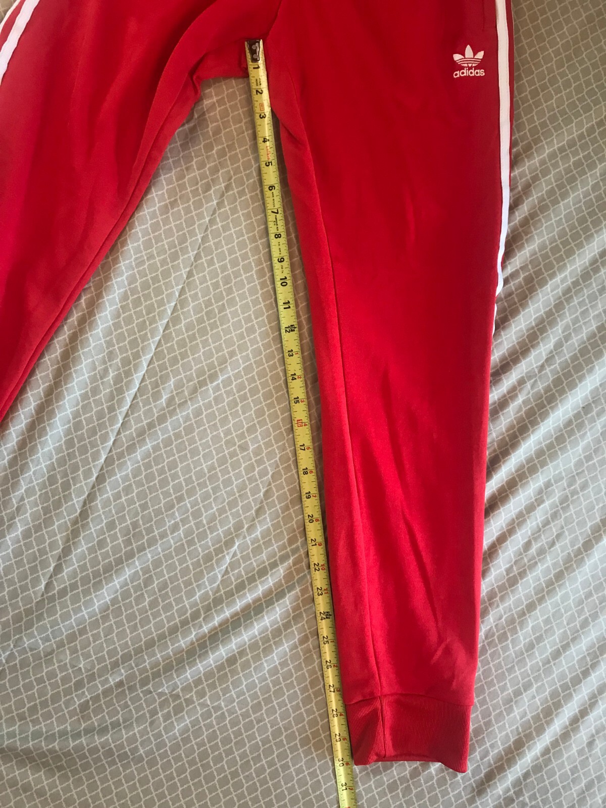 NWOT Adidas Track Sweat Pants Joggers Red Zip Pockets S Small eBay