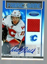 2012-13 Certified Fabric of the Game Autographs #FOGMBA Mikael Backlund 20/24