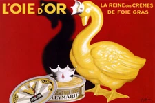 L'OIE D'OR FOIE GRAS GOOSE DUCK KING FOOD FRENCH CAPPIELLO VINTAGE POSTER REPRO