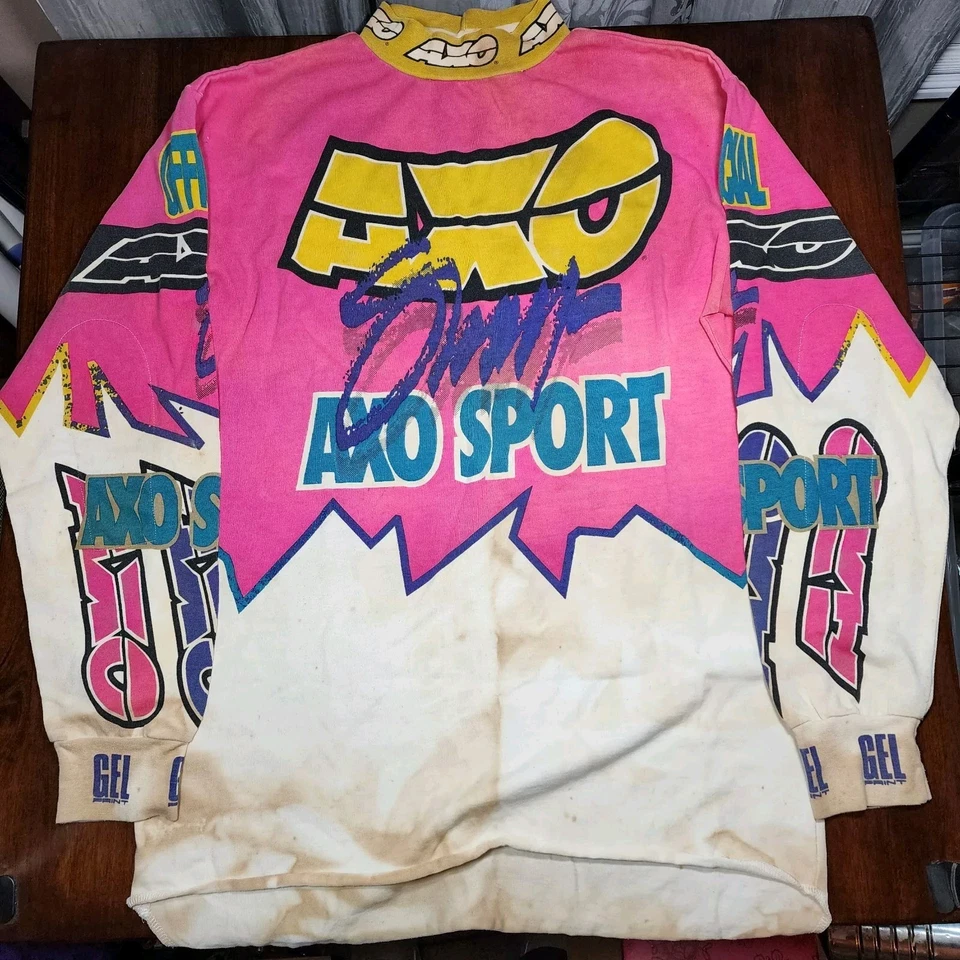 Vintage AXO Sport Racing Jersey & Pants Pink 90's MX Motocross - See Description - Image 2 of 4