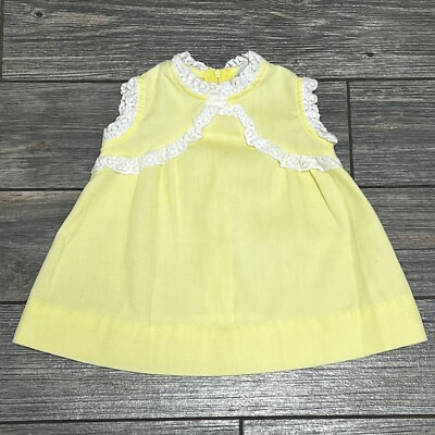 VTG Peaches N Cream Toddler Dress 1T 1Yellow White Lace Baby Girl Yellow 12 Mo | eBay VTG Peaches N Cream Toddler Dress 1T 1Yellow White Lace Baby Girl Yellow 12 Mo | eBay