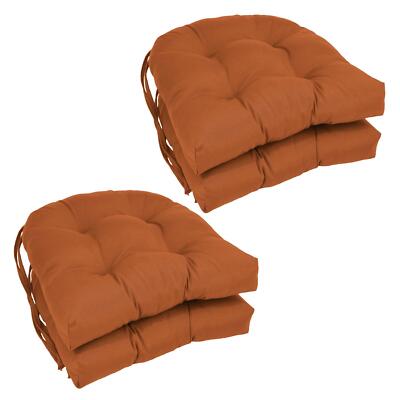 Blazing Needles U-shape 16 X 16 Twill Dining Chair Cushions