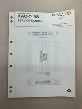 Kenwood KAC-749S Original Service Manual Free Shipping