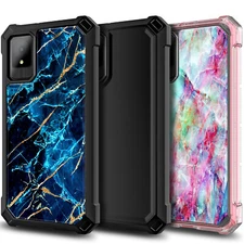 For TCL K11 T432W Case Full Body Shockproof Bumper Phone Cover + Tempered Glass