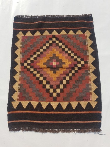 Vintage Traditional Handcrafted Turkish Kilim Rug for Home Décor 93x73 cm