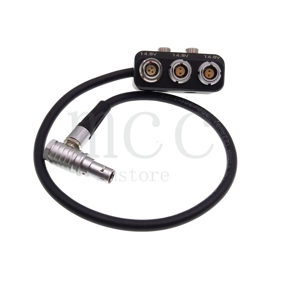 Alexa 0B 2 针电源分配器盒公头转 2 x 0B 2 针 1 x RS 3 针母头 — 第 3/4 张图片