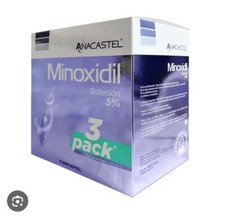 3 Pack: ANACASTEL Minoxidil 5 60ml 180 ml Total 