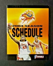 2004 Connecticut Sun WNBA Basketball Pocket Schedule