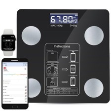 180KG Digital Bathroom Weighing Scales Bluetooth Weight Scale Body Fat Monitor