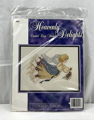Sugarplum Express Heavenly Delights #404 Angel Counted Cross Stitch Kit 5'' x 7''