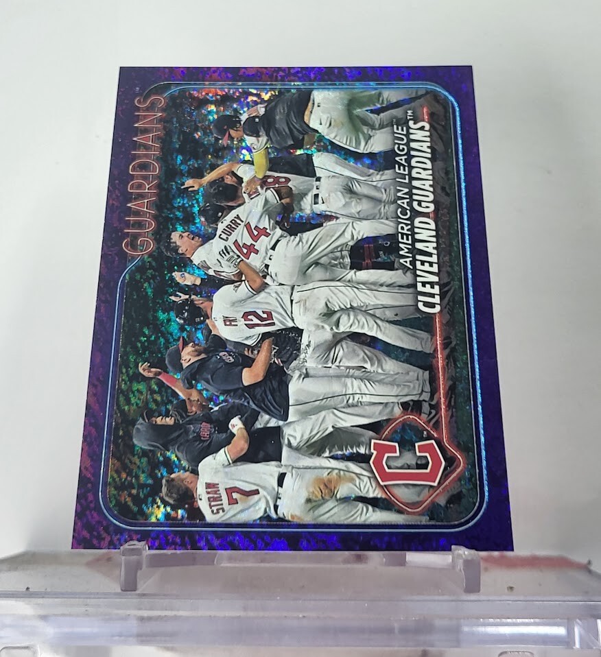 Cleveland Guardians Team Card Purple Foil /799 2024 Topps Series 2 Baseball #439