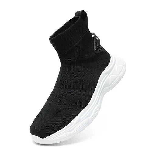 High Top Freizeitschuhe Damen Herren Sneaker Outdoor Sockenschuh Mesh Slipper - Bild 30 von 30