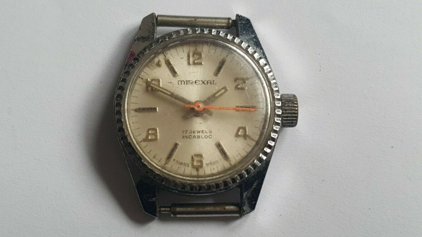 VINTAGE women lady's watch MIREXAL military type dial cal. FHF 37 