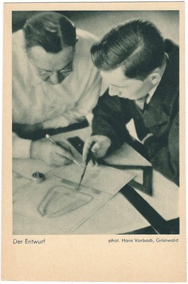 26/448 AK BERUF TECHNIKER BAUZEICHNER ? DER ENTWURF -  HANS VORBACH GRÜNWALD