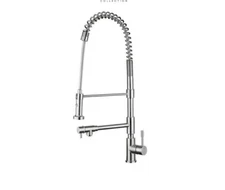 Whitehaus High-Arc Stainless Steel Pre-Rinse Kitchen Faucet - 1.5GPM - 250501-BG